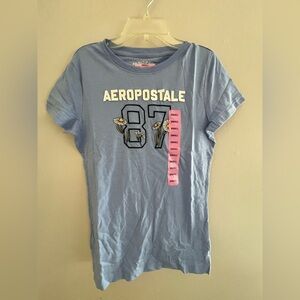 Aeropostale Blue Graphic Short Sleeve Tee